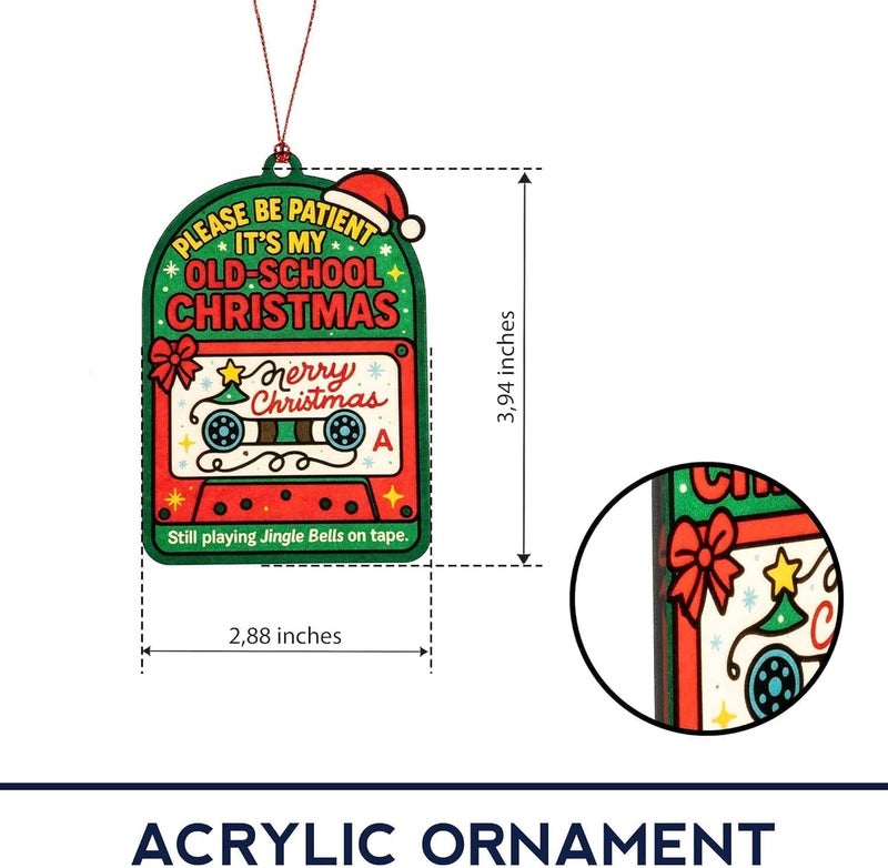 NELXI Old School Christmas Decorations, Funny Christmas Ornaments, Please Be Patient with Me Im from The 1900s, Gifts Exchange Idea, Retro Christmas Decorations, Xmas Decor, Funny Gifts - Image 4